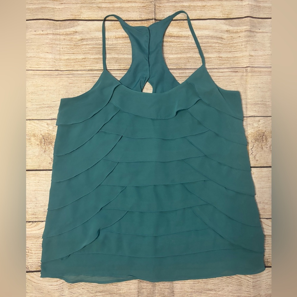 Lauren Conrad Dark Cyan Blouse